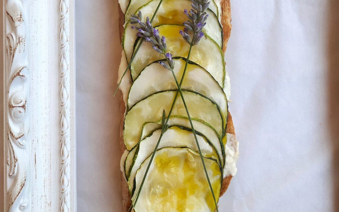 TOSTA DE BRANDADA DE BACALAO Y CALABACÍN
