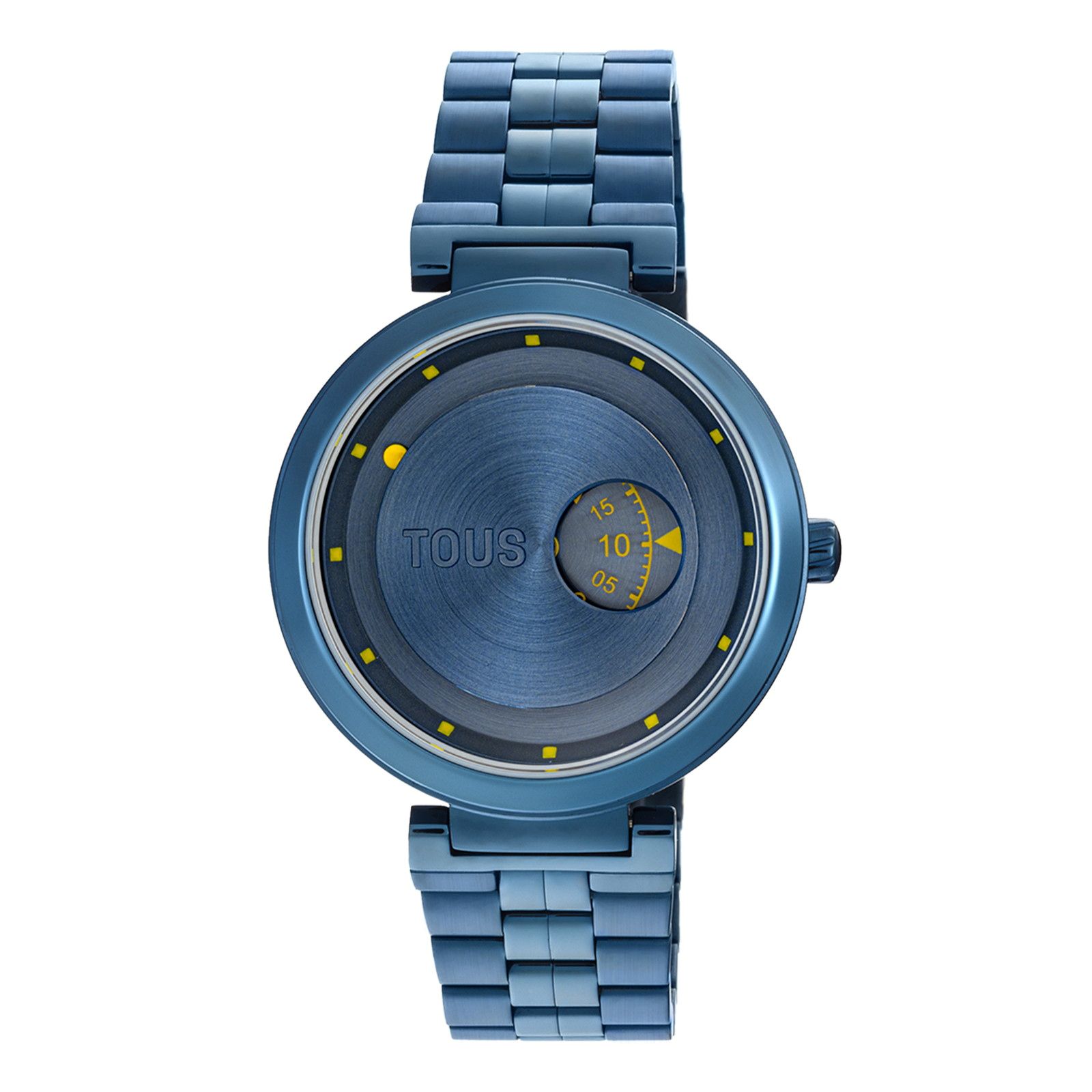 RELOJ ACERO IP AZUL BRAZALETE